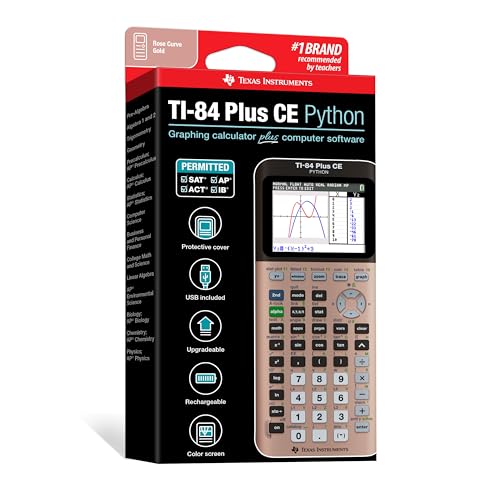 TI-84 Plus CE Graphing Calculator Texas Instruments, Rose Curve Gold