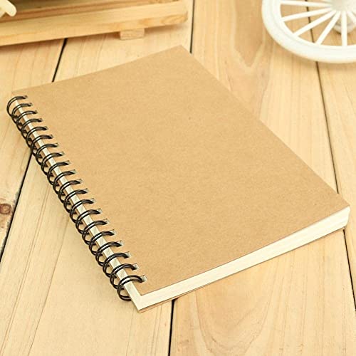 PXIWDAN Notebook Retro Notebook Kraft Spiral Binding Blank Graffiti Sketchbook Notebook Graduation Gift Journal Use for Office, Home, School, Or Business Journal Personal(20 Pieces)