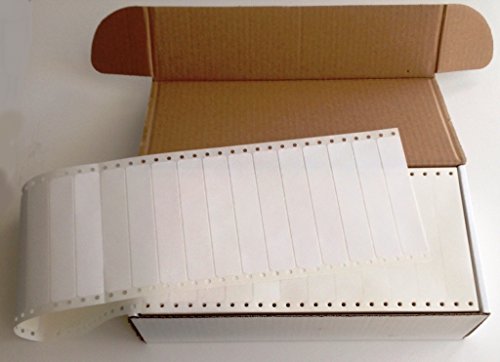 Linco White Pinfed Continuous, Pressure-Sensitive Labels, 5 x 7/16, Box of 10,000