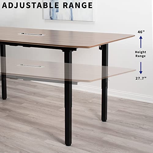 VIVO Black 4-Leg Dual Motor Electric Standing Desk Frame, DESK-E-400B