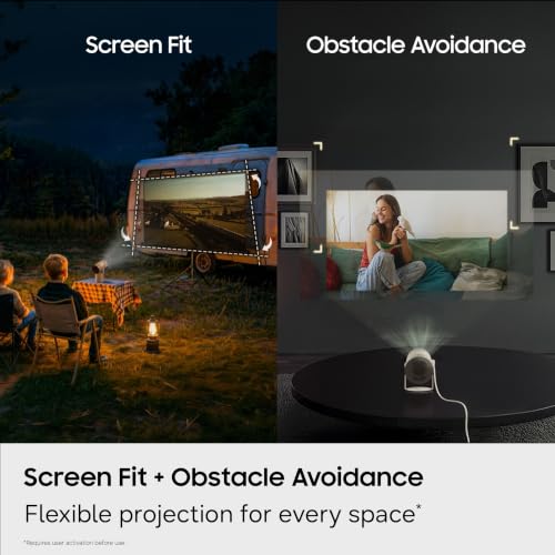 SAMSUNG 30” - 100” Class The Freestyle+ LFF3H Portable AI Smart Projector (2026 Model), FHD, On-the-Go Entertainment, Real-time Focus