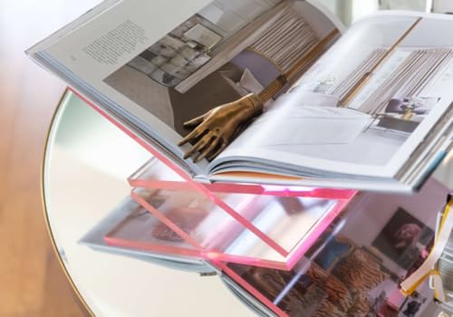 Alice Lane Lucite Galerie Book Stand Acrylic Display Holder Blush