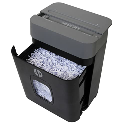 HP - Cross Cut Paper Shredder, 12-Sheet Capacity with Pullout Basket