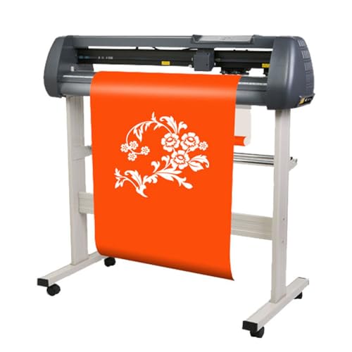 JDXQBLD Vinyl Cutter Machine 34 Inch DIY Plotter Printer with Adjustable Double-Spring Pinch Rollers and Floor Stand for Sign Label Making,SK870