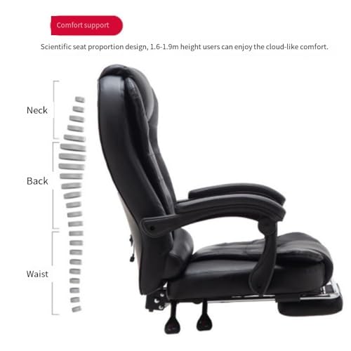 UOPYNE Executive Office Chair, Gaming Chair, Ergonomic Heavy Duty Design with Footrest and Lumbar Support, Large Size Cushion High Back Office Chair, Big and Tall Gaming Computer Chair for Aldult