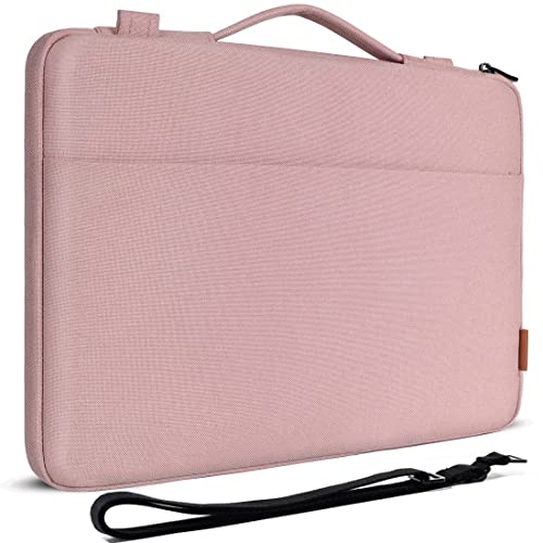 Laptop Bag Cover Waterproof Shockproof Notebook Sleeve Case Shoulder Bag Protective Cover (Color : Pink Size : 15.6-inch) (Pink 11)
