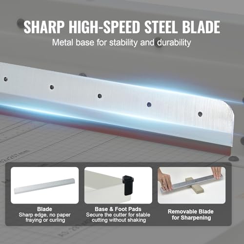 VEVOR Industrial Paper Cutter A3 Heavy Duty Paper Cutter 17 Inch Paper Cutter Heavy Duty 400 Sheets Paper with Clear Cutting Guide for Offices, Schools, Businesses and Printing Shops