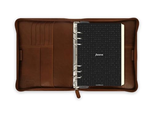 Filofax Lockwood A5 Zip Leather Organiser - Cognac