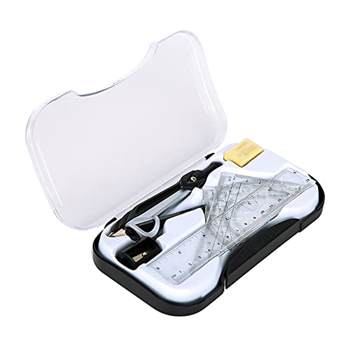DUHTFCY Math Geometry Kit Set Math Compass Professional Drawing Tool Set Multi-Function Compass Learning Special Mathematics Geometric Drawing Geometry Kit (A)