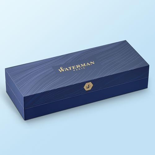 Waterman Hémisphère Ballpoint Pen | Stainless Steel with Chrome Trim | Medium Point | Blue Ink | Gift Box