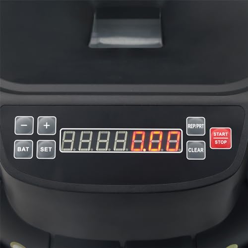 TsoLay Professional Coin Counter, Electric Coin Sorter with Large LED Digital Display, 1100 Capacity, 345 Coins/Min, for Retail Stores, Entertainment Venues, Amusement Facilities, Coin Laundries