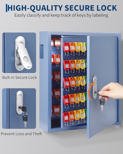 Garvee 150 Keys Cabinet Organizer, Wall Mount Steel Key Lock Box
