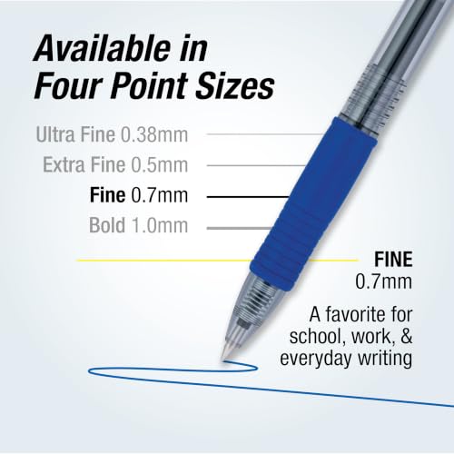 Pilot G2 Premium Gel Pens, Blue Pens, Fine Point 0.7 mm, Tub of 48