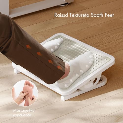 EUREKA ERGONOMIC Foot Rest Tilt Adjustable Metal Frame Light Gray