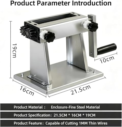 Hand Crank Leaf Shredder, Manual Tobacco Cutter with 2 Clamps, 1mm Width, Ideal for Home, Office, School Use, Efficient Leaf Shredding Machine