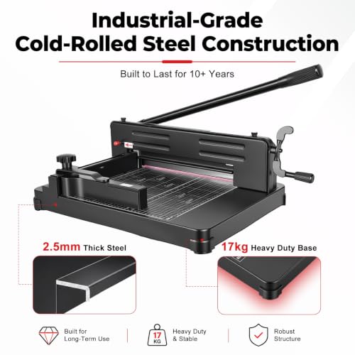pofluany 12 Inch Heavy Duty Guillotine Paper Cutter, A4 Slicer