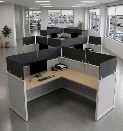 OBEX PET Cubicle Mounted Privacy Panel, Cubicle Privacy Separator for Home and Office Partition & Divider, 18" x 72", Shadow