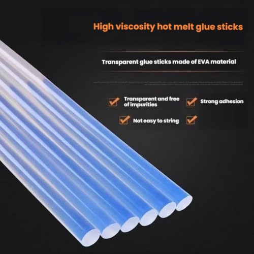 30 Pack Clear EVA Hot Glue Sticks，Diameters 7mm (0.27 in) /11mm (0.43 in)