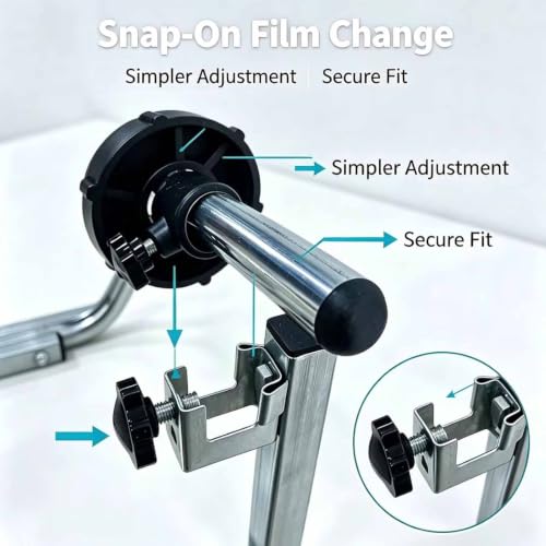 ZephPerton Heavy Duty All-Metal Roll Holder, Manual Bubble Wrap Dispenser | Saving Space, Stable Base and Easy Operation, for Commercial and Home Packing Areas H:35cm Width:80cm