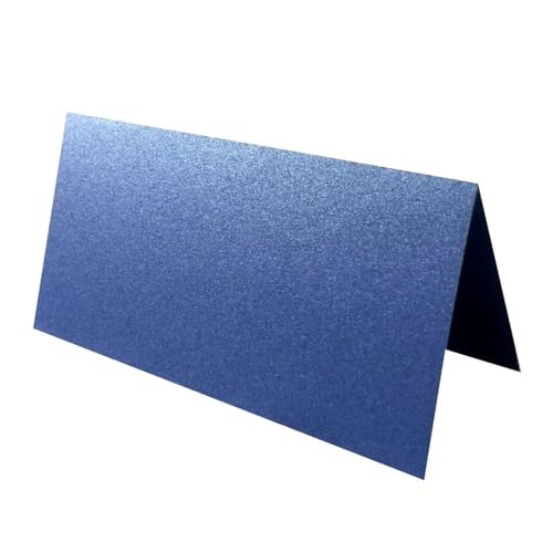 Name Tent Table Cards 200pcs Vintage Wedding Place Cards Blank Folded Name Seat Card Kraft Paper Elegant Seating Number Card Banquet Tables(Dark blue)