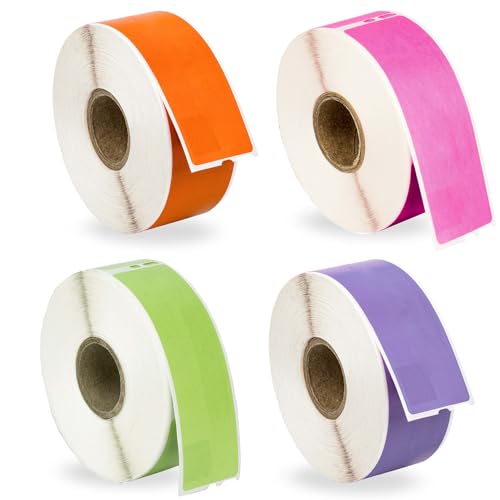 HouseLabels Compatible with Dymo 30252 Labels, Color Combo, 1-1/8" x 3-1/2"