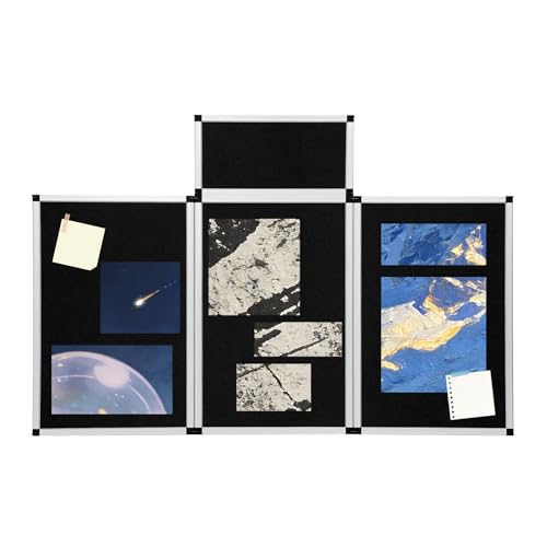 TuiLesoung 3+1 Panel Trifold Poster Board, Double-Side Display Board 24x35"