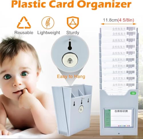 Katzowen Gray Commercial Timesheet Material Card Rack Wall Mount