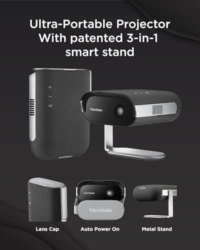 ViewSonic M1 Max 1080p Smart LED Portable Projector with Built-in Google TV