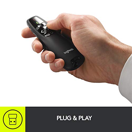 Logitech Wireless Presenter R400 USB A PowerPoint Clicker with Laser