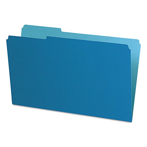 Pendaflex 435013BLU Interior File Folders, 1/3 Cut Top Tab, Legal, Blue, 100/Box