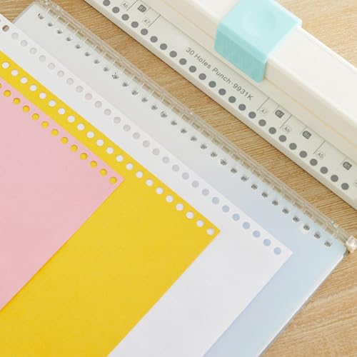 ordinarYone 30 Holes Punchersliding Punches Hand Punches Looses Paper Puncher for Paper Greeting Cards Scrapbook Notbook Stationery