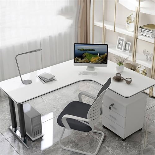 Sit Stand Up Desk Corner Pc Table Desktop Desk Simple Modern Student Study L-Shaped Office Bedroom Household(Black Left,120x80x75cm)