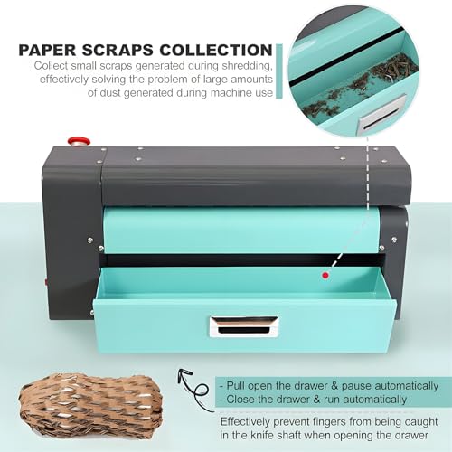 LMYYDES Cardboard Shredder Perforator Machine, Shipping Box Shredder 350mm Width 5m/Min Speed Void Fill and Packing Materials from Boxes