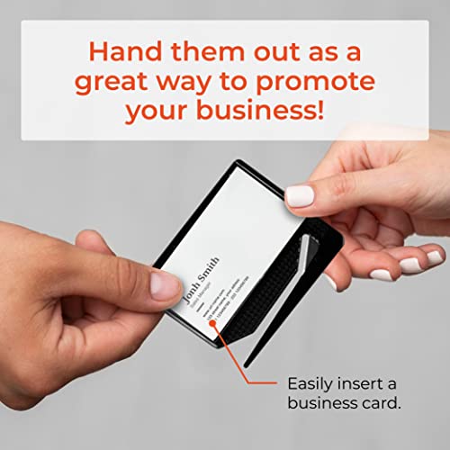 Promotional Business Card Letter Openers, Black, 25 Pack
