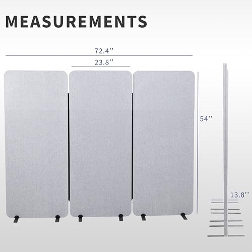 VIVO Gray Freestanding 72 x 56 in Privacy Panel, PP-3-S072G