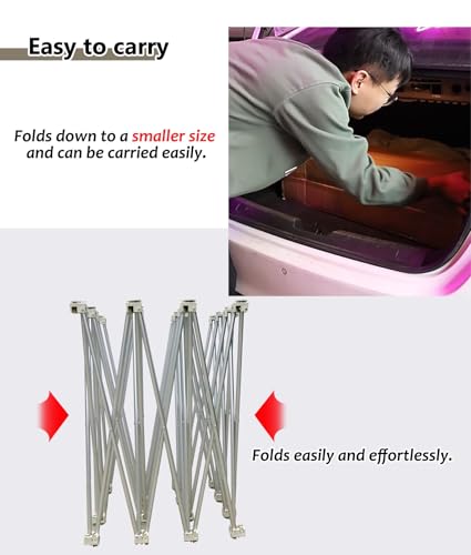 YDBMY Collapsible Pop Up Display Stand, Heavy Duty Trade Show Booth, Portable Tension Fabric Backdrop Rack for Outdoor Events
