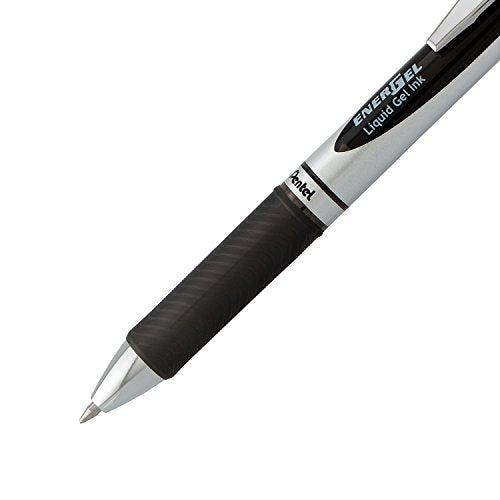 Pentel EnerGel RTX Retractable Liquid Gel Pen Canister, Black Ink (BL77PC36A) (Pack of 1, 36 Count Total)