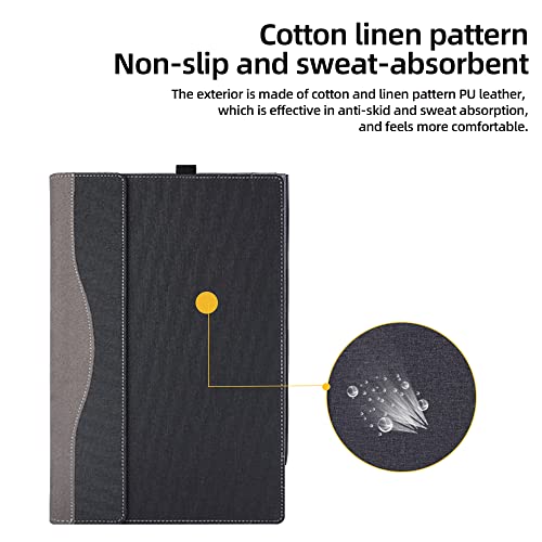 Cover for HP Laptop 17s-cu /17-cp/17z-cp/Envy 17-cr 17t-cr/17-ch/17-da/17t-da17.3" All-Inclusive Drop-Proof Case PU Leather Inner Pocket Cover (17.3inch Dark Gray)