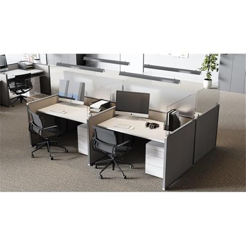 "Ghent Partition Extender, Frosted Thermoplastic w/Tape, 18""H x 42""W" (PEF1842-T)