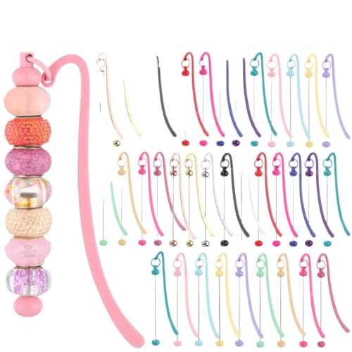 Beadable Metal Bookmark 38Pcs Vibrant 19-Color Collection Metal Bookmarks