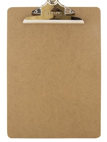 72 Pack, Standard Size Hardboard Clipboard w/Sturdy Spring Clip 13" x 8.85"