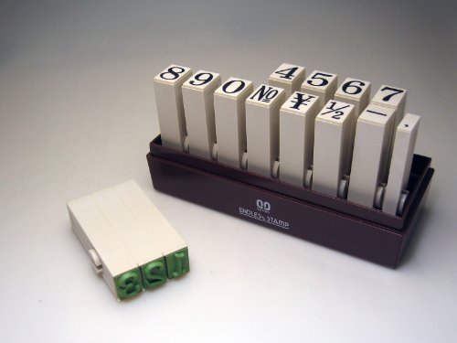 Sanby EN-S0 Endless Stamp Joint Type Number Set Mincho Tai 15 Pieces