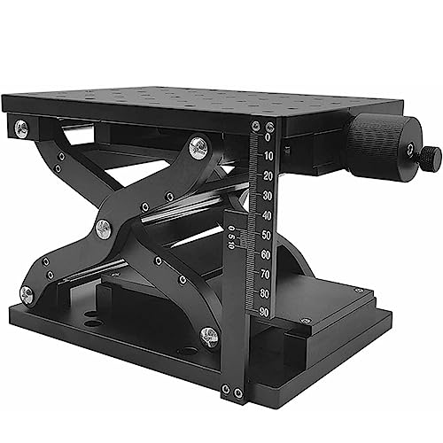 XYWGBMS Manual Lab Jack Optical Lift, Manual Lifting Platform Table, 120mm Travel Z Axis,for Capacitive Touch Screen Production