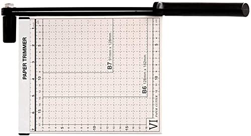 KouRy Paper Trimmer, Paper Cutter Guillotine with Heavy Duty Gridded Base Cut Length 10 Sheets Capacity, Cutting Paper Machine for Home Office (Black)