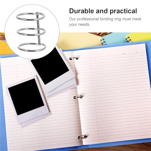 Binder Rings 50pcs Nickel 30mm Metal Binder Rings Loose Leaf Snap Ring for Document Organization Crafts Binding Supplies for Report Covers