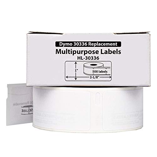 HouseLabels Compatible with Dymo 30336 Labels, 1" x 2-1/8"