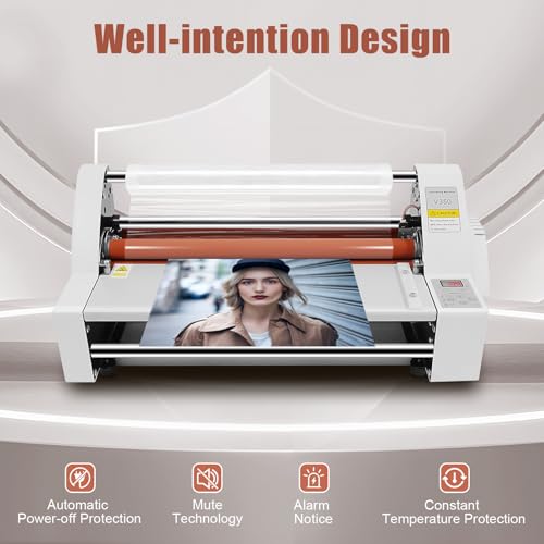 V350 Hot Cold Roll Laminator with 350mm Laminating Wide 700W