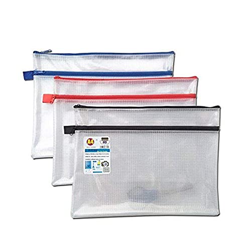ARK A4+ Twin Pocket Tuff Bag School Waterproof Storage Strong Pencil Pen Case Zip Wallet (360x 260mm) Single