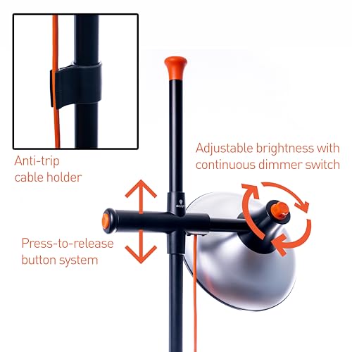 Daylight Artist Studio Lamp 2-6,000 Lux LED with 95+ CRI, 24cm Wide Shade