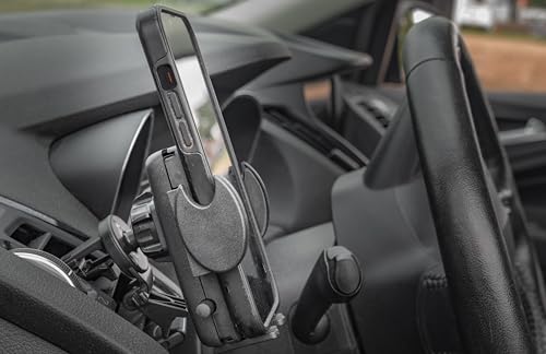 AutoExec Roadmaster Car Desk and Portable Workstation with Phone Mount, Tablet Mount and Phone Vent Clip, Grey
